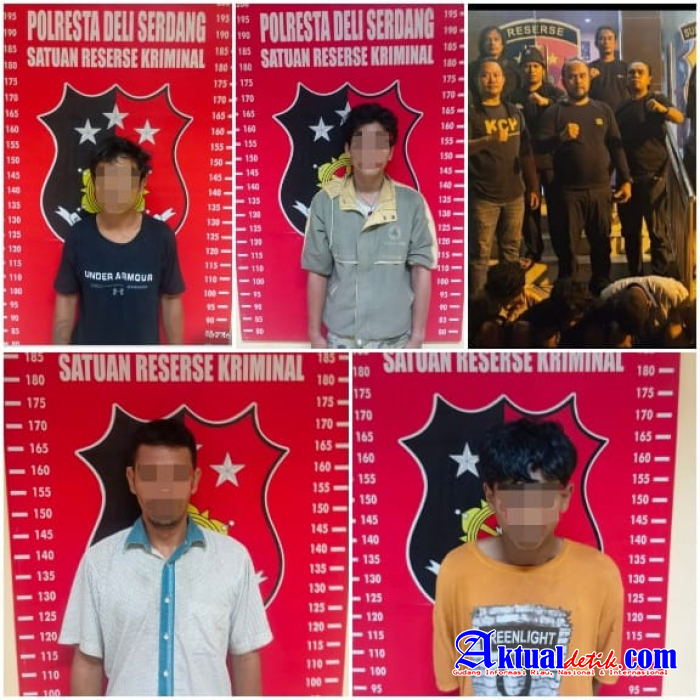 Tim Opsnal Reskrim Polresta Deli Serdang Ringkus Lima Orang Pelaku Pencurian Dan Pemberatan