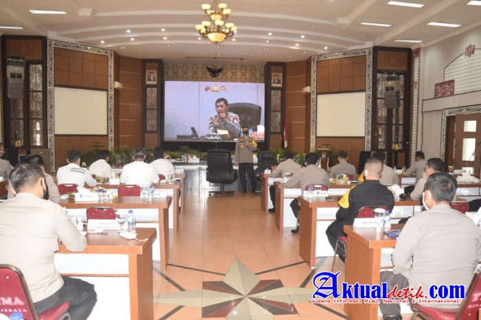 Kapolres Sergai Hadiri Apel Kasatwil 2020 Secara Virtual Di Polda Sumut