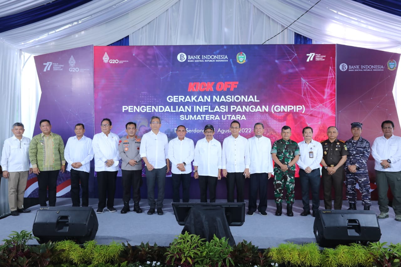 Kapolresta Deli Serdang Hadiri Kick Off Gerakan Nasional Pengendalian Inflasi Pangan (GNPIP) Sumut.