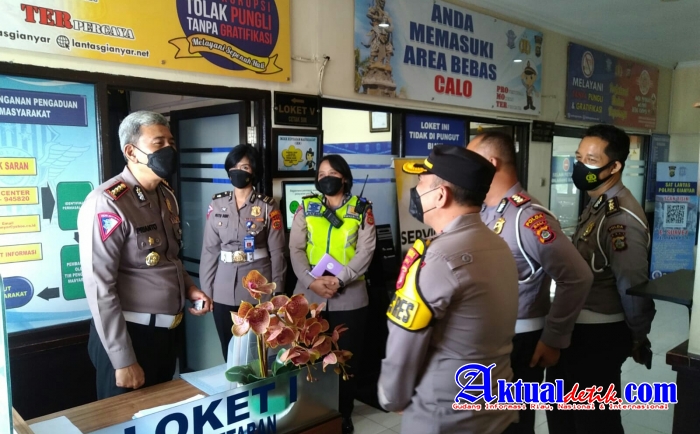 Kunker Rombongan Direktorat Lalu Lintas Polda Bali di Sambut Langsung Kapolres Gianyar