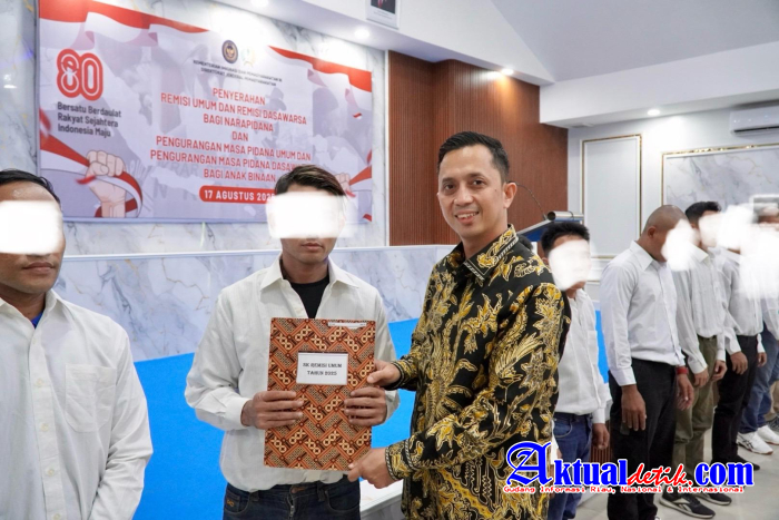 94 Orang WBP Rutan Medan Langsung Bebas Terima Remisi Umum Dan Remisi Dasawarsa HUT RI Ke 80