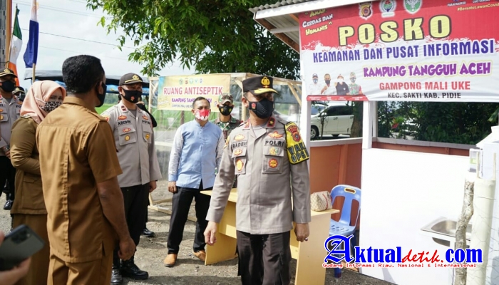 Wakapolda Aceh Bersama Wabup Pidie Tinjau Kampung Tangguh di Kecamatan Sakti