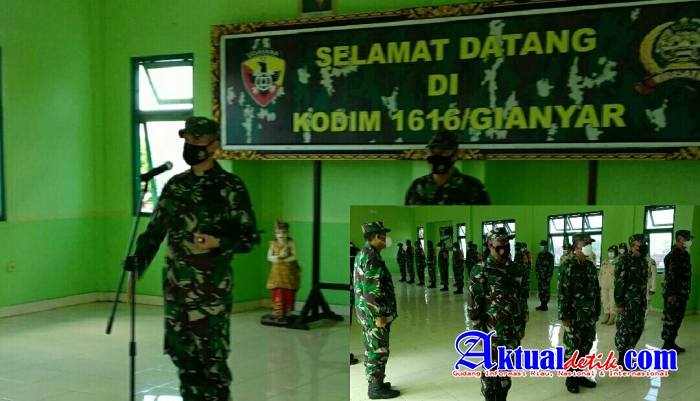 Dandim Gianyar Gelar Acara Kenaikan Personil TNI Kodim 1616/Gianyar