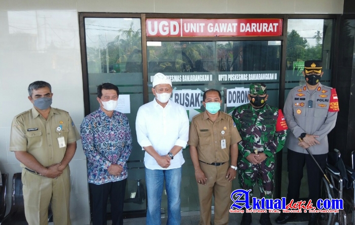 Kapolres Klungkung Pimpin Pengamanan Kunjungan Ketua MPR RI Dalam Rangka Kegiatan Vaksinasi