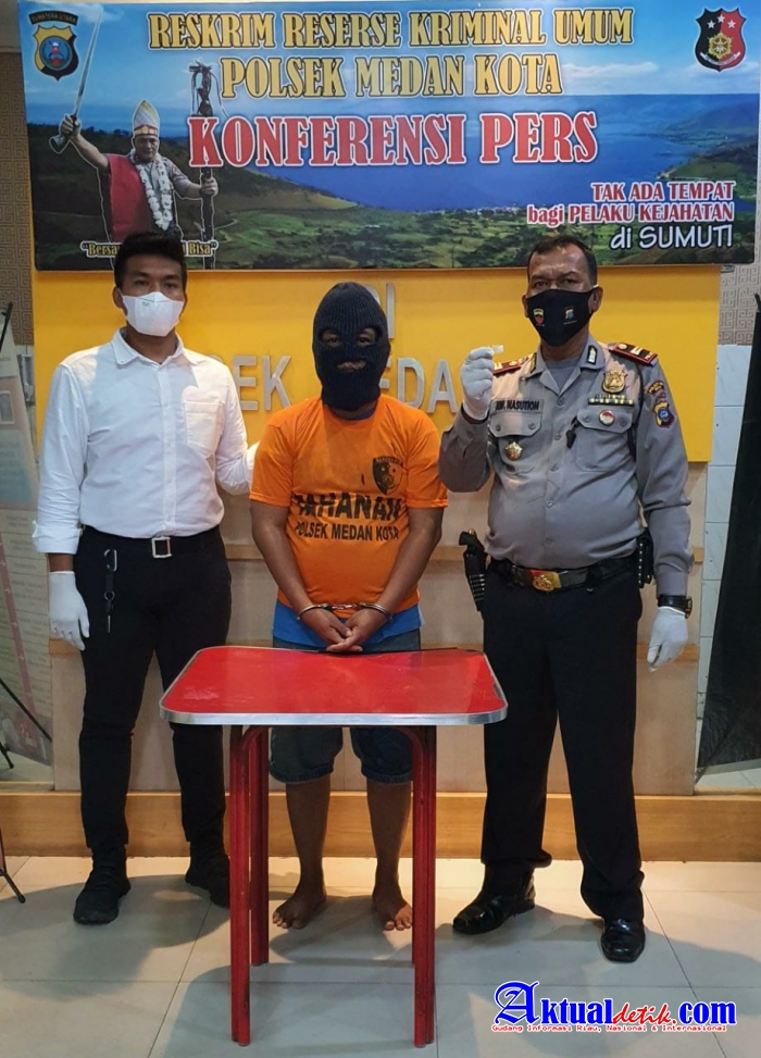 Tekab Polsek Medan Kota Meringkus Pelaku Pengguna Narkotika Jenis Sabu