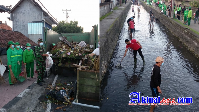 Kodim 1616/Gianyar Bersama Pemkab Peduli Lingkungan Bersih dan Sehat