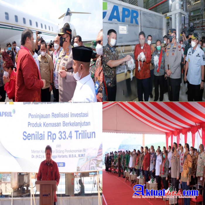 Kunjungan Kerja ke RAPP,Menko Perekonimian Puji Penanganan Covid-19 Oleh Polda Riau Bersama TNI.