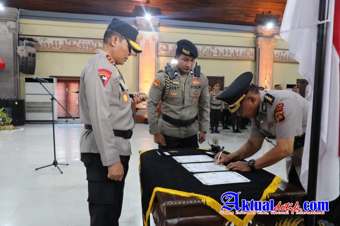 Kapolda Bali Pimpin Serah Terima Jabatan Pejabat Polda Bali