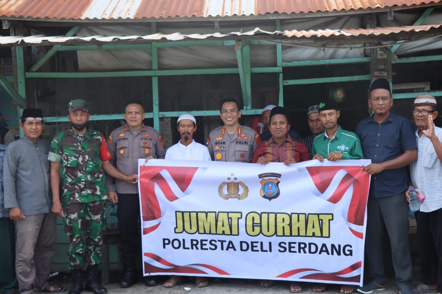 Polresta Deli Serdang Kembali Gelar Kegiatan Jumat Curhat Dengan Masyarakat