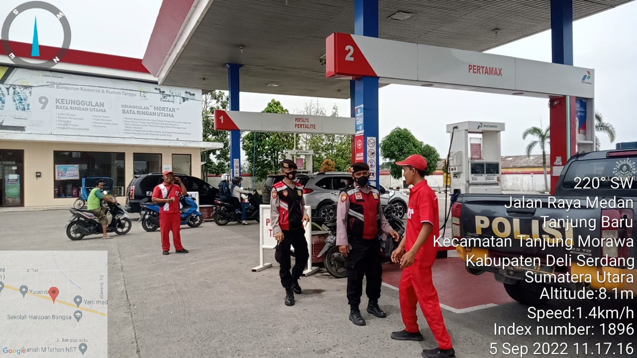 Polresta Deli Serdang dan jajarannya Monitoring Ketersediaan BBM di Setiap SPBU