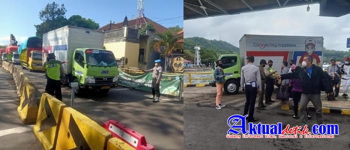 Pemeriksaan Identitas Orang, Barang Ilegal Berbahaya Masuk Bali Digelar Polsek Padangbai di Pos II