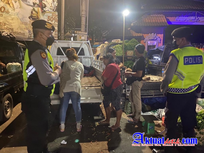 Tingkatkan Harkamtibmas Secara Masih, Sat Samapta Polres Klungkung Gelar Patroli Malam Hari