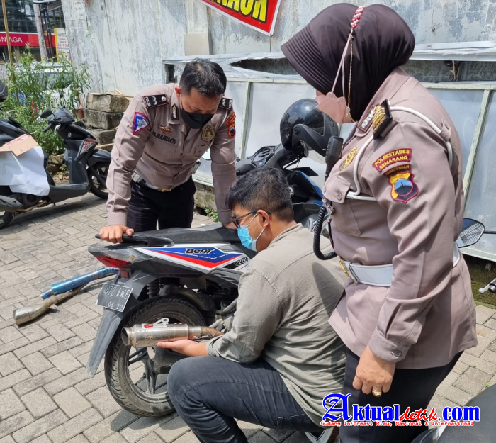 Polrestabes Semarang Gelar Razia Berantas Knalpot Brong