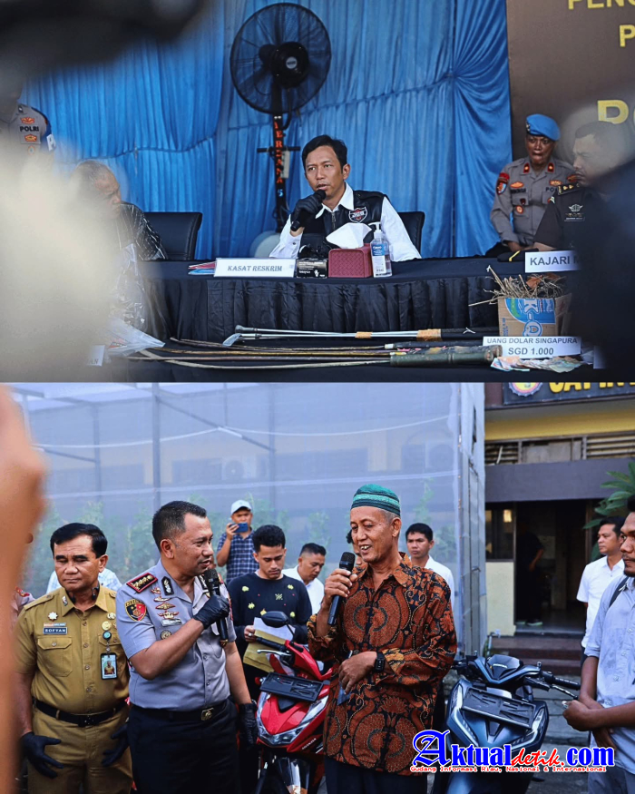 Polrestabes Medan Ungkap Ratusan Tingkat Kejahatan Dari Berbagai Tempat Di Kota Medan