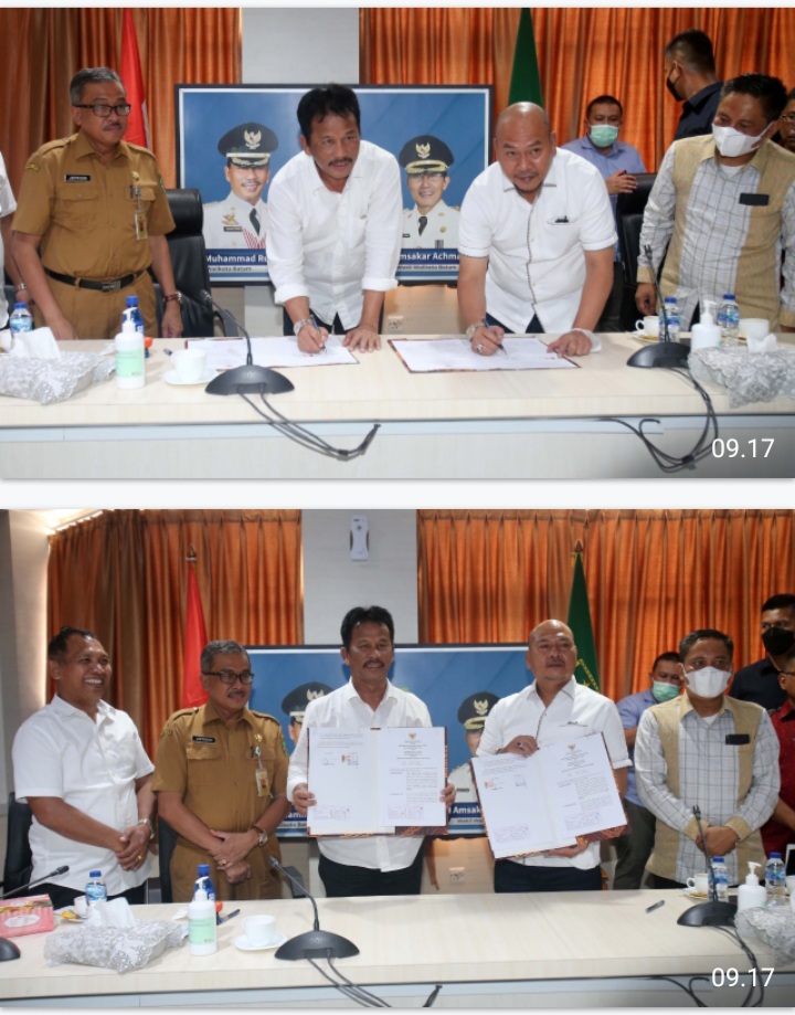 Bupati Taput Bersama Walikota Batam Tandatangani MoU Perdagangan Komoditi Pangan dan Pertanian