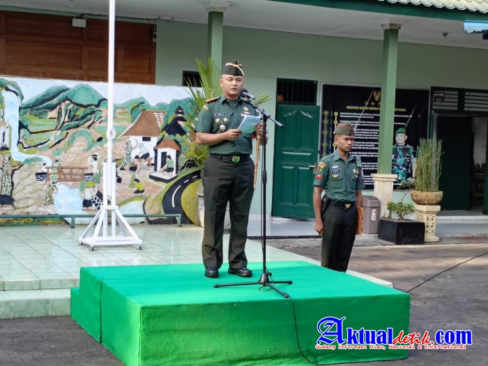 Dandim Tabanan Pimpin Upacara Purna Bakti, Penerimaan Warga Baru dan Korp Raport Kenaikan Pangkat