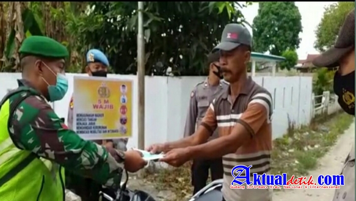 Polsek Tebing Tinggi patroli Untuk Mempersempit Penyebaran Virus Corona