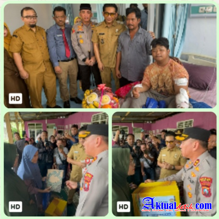 Kapolres Binjai Jenguk Korban Begal Pelajar Pastikan Pendampingan Dan Penanganan Maksimal