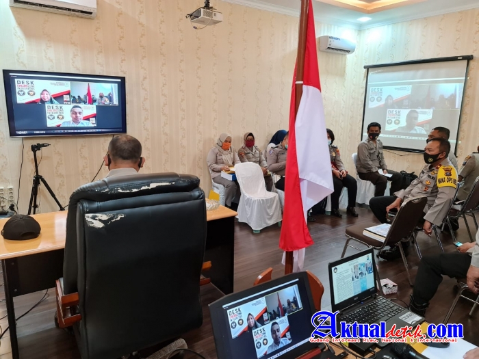 Polres Simalungun Ikuti Desk Evaluasi Zona Integritas Dari Kemenpan RI Secara Virtual