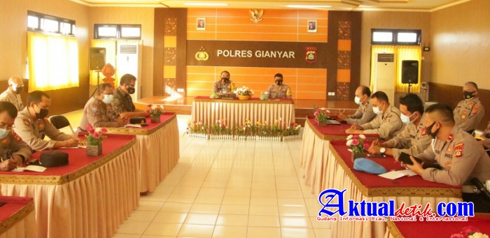 Kapolres Gianyar Pimpin Pelaksanaan Lat Pra Ops Bina Kusuma Agung Tahun 2021