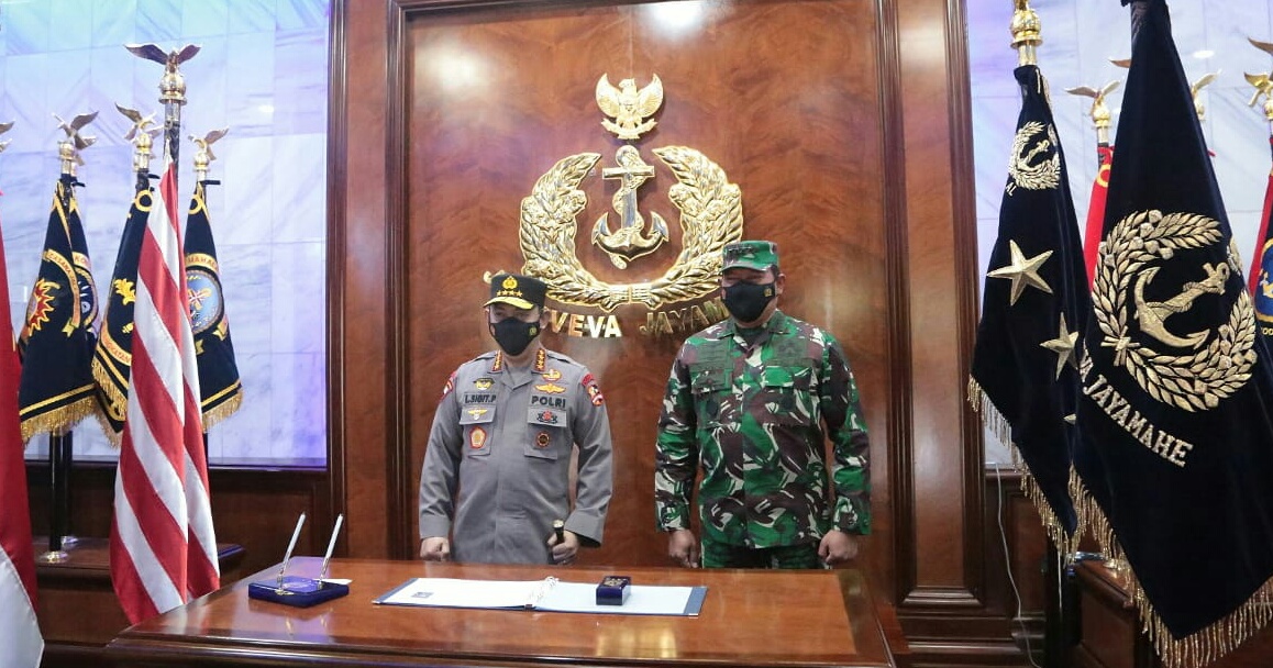 Kapolri dan KSAL Sepakat Tingkatkan Kerjasama Keamanan Perairan Laut