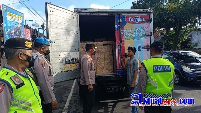 Mendukung Pengamanan G20, Kapolsek Blahbatuh Pimpin KRYD Razia Ranmor