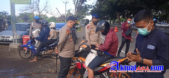 Dir Polair Polda Bali Pantau Kegiatan Penyekatan Di Pos Sekat Masceti