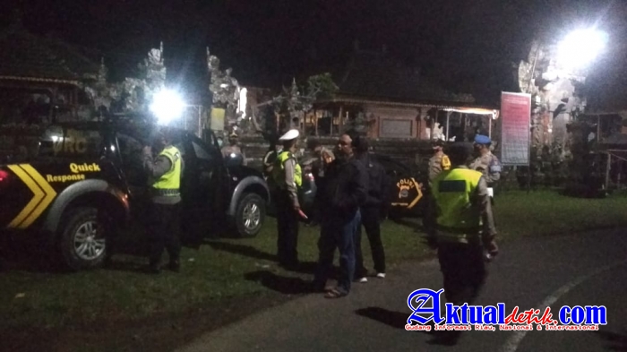 Ciptakan Situasi Kondusif Polsek Gianyar Gelar Patroli Skala Besar