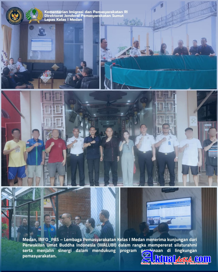Semangat Kebersamaan Dan Kepedulian, WALUBI Kunjungi Lapas Kelas I Medan