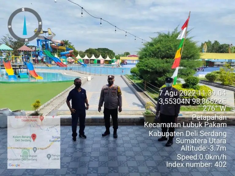 Polsek Lubuk Pakam Laksanakan Patroli Dan Monitoring Kegiatan Masyarakat Di Tempat Wisata