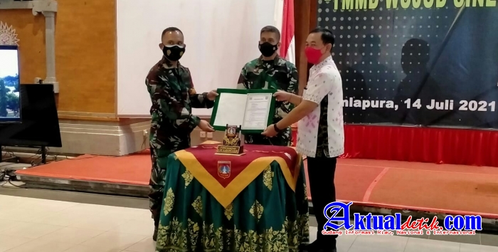 Kapolres Karangasem Hadiri Acara Penutupan Dan Penyerahan Hasil TMMD Ke-111 Tahun 2021