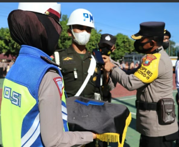 Polres Madina Laksanakan Apel Gelar Pasukan Operasi Patuh Toba TA-2022