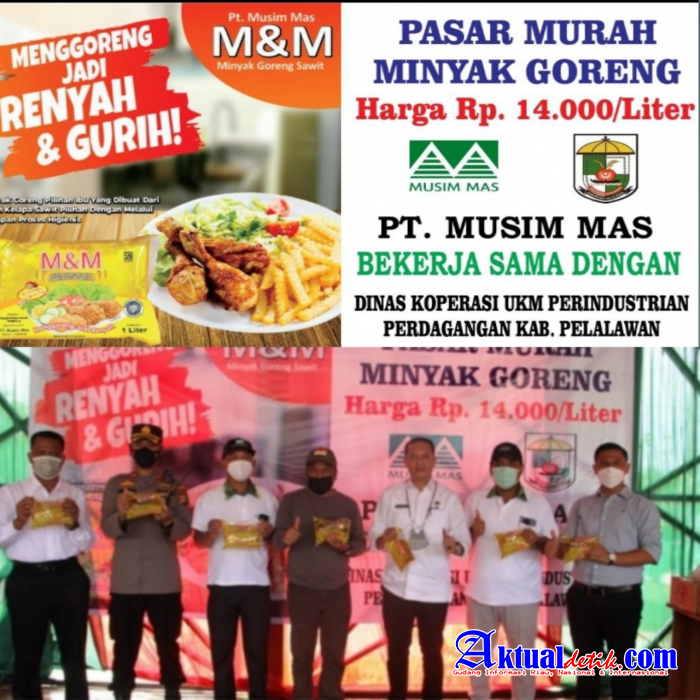 Adakan Operasi Pasar Minyak Goreng,PT Musim Mas Bekerjasama dengan Disperindag