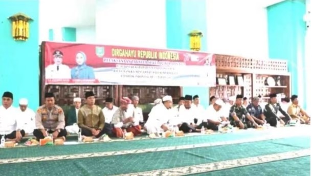 Sambut Hut Ri ke -77 Polres Madina Gelar Dzikir dan Doa Bersama Di Mesjid Agung Nur Ala Nur