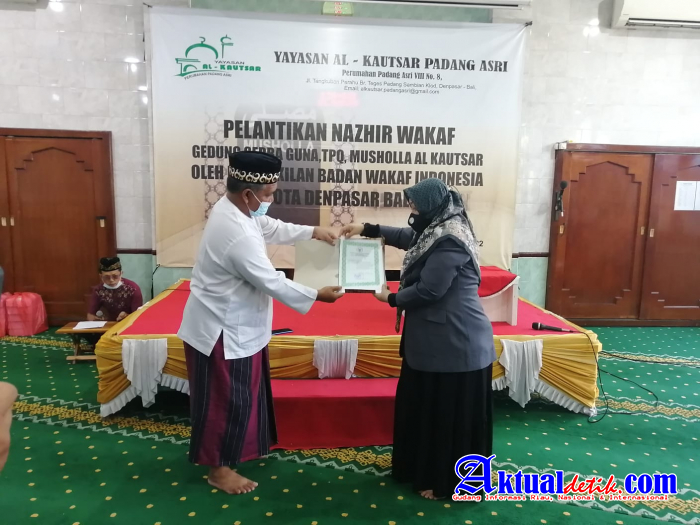 BWI Kota Denpasar Resmi Melantik Nazhir Wakaf Yayasan Al Kautsar dan Yayasan Al-Quran Al- Qodiri