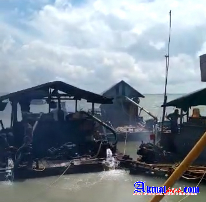 Oknum ASN Babel Berkolaborasi Dengan Oknum APH Koodinir Tambang Ilegal Di Perairan Mengkubung