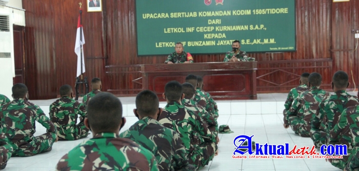 Kasrem 152/Babullah Memberi Pengarahan Anggota Tamtama Baru