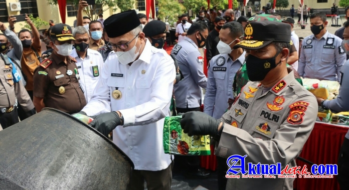 Polda Aceh Musnahkan Barang Bukti Sabu Seberat 404,9 Kg