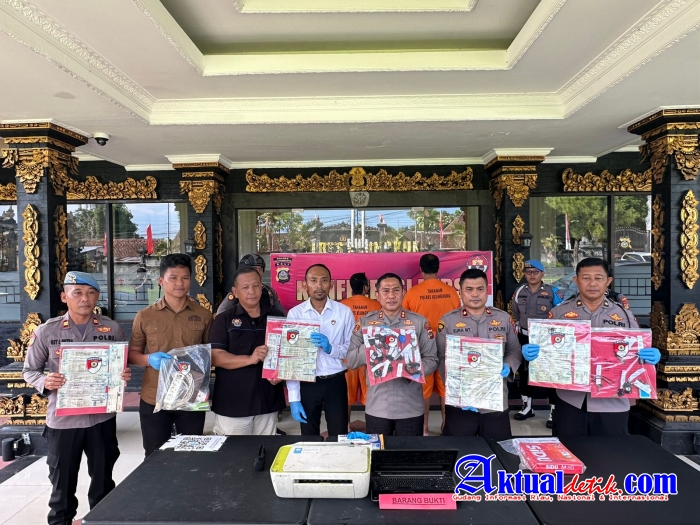 Polres Klungkung Ungkap Sindikat Pemalsuan STNK, 2 Pelaku Ditangkap