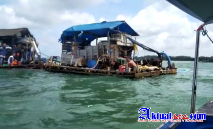 Junai Jalankan Aktifitas Tambang Ilegal Di Perairan Teluk Kelabat Dalam