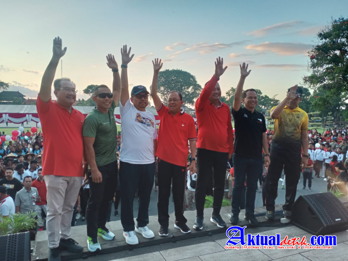 Dandim 1616/Gianyar Hadiri Kegiatan Creative Fun Walk Tahun 2023 di Open Stage Balai Budaya Gianyar