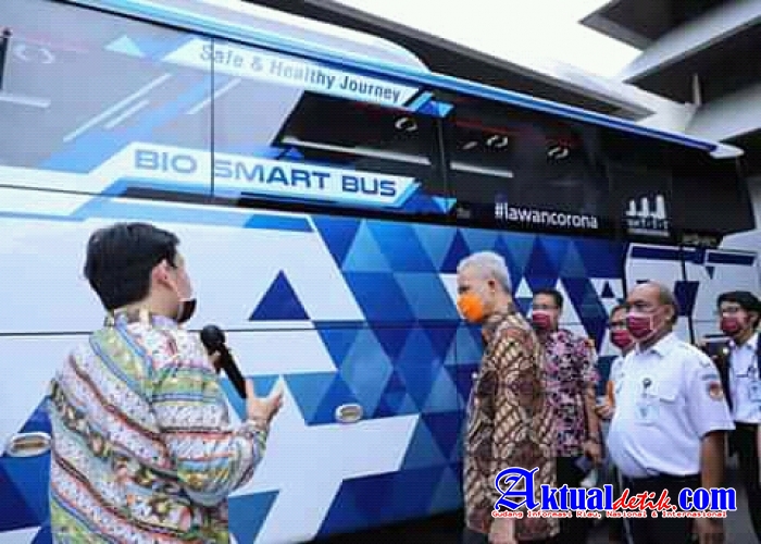 Bus Anti Corona Berlabel "Bio Smart and Safe Bus" Karya Warga Jateng