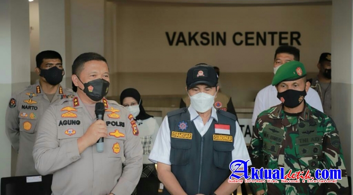 Serentak Dibuka Presiden Secara Virtual, Vaksinasi Massal Hari Bhayangkara Polda Riau Targetkan 30.3