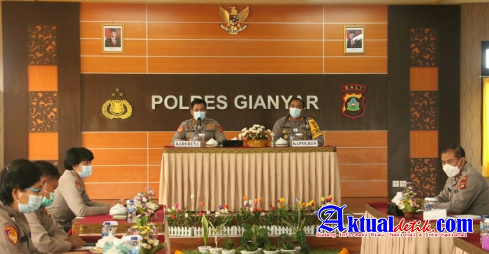 Polres Gianyar Menerima Tim Monev Supervisi RBP Dan Supervisi ITK-O Polda Bali