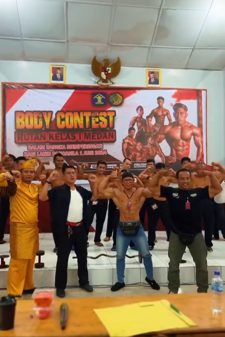 Semangat Pancasila :Lomba Body Contest Warga Binaan Ala Rutan 1 Medan