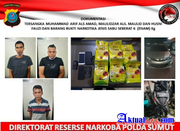 Direktorat Narkoba Polda Sumut Berhasil Mengungkap Kasus 6 Kg Sabu Sabu