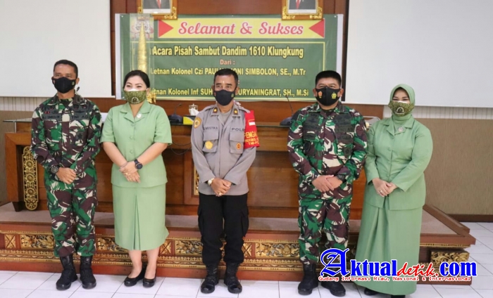 Kabag Sumda Polres Klungkung Hadiri Pisah Sambut Dandim 1610 Klungkung