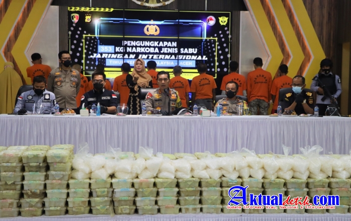 Polda Aceh Ungkap Kasus Narkotika Jaringan Internasional Seberat 353 Kg