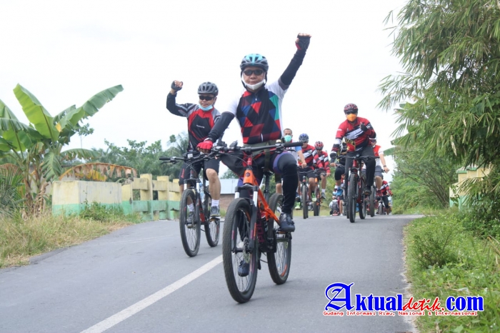 Kapolres Serdang Bedagai Pantau Situasi Kamtibmas Dengan Gowes
