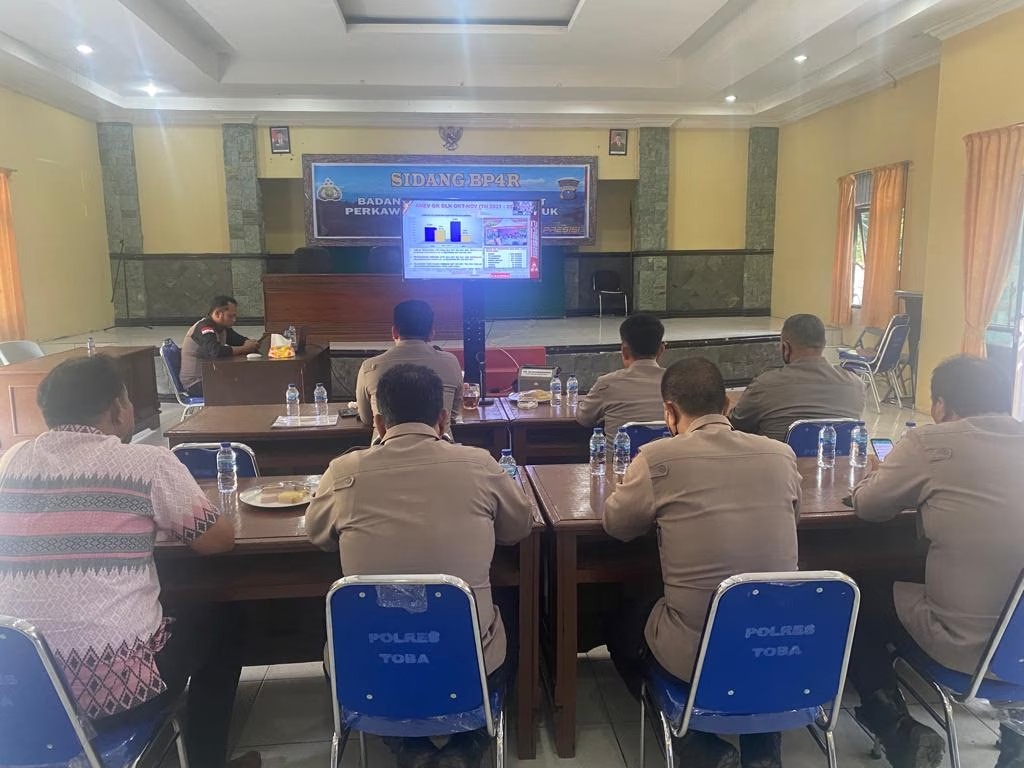 Kapolres Toba Ikuti Kegiatan Lat Pra Ops Lilin Toba 2022 Via Zoom Meeting